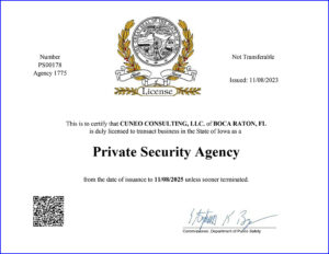 IOWA Private Security Agency License